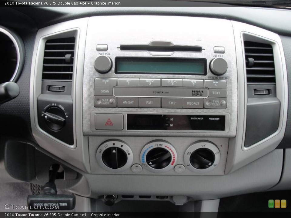 Graphite Interior Controls for the 2010 Toyota Tacoma V6 SR5 Double Cab 4x4 #39649088