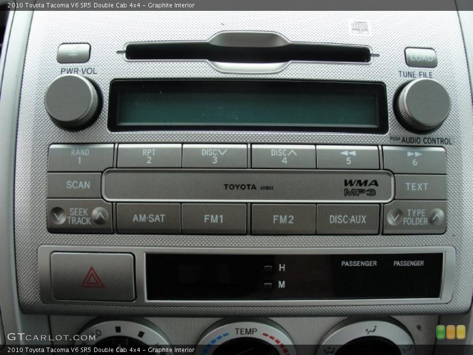 Graphite Interior Controls for the 2010 Toyota Tacoma V6 SR5 Double Cab 4x4 #39649104