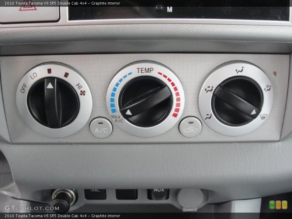 Graphite Interior Controls for the 2010 Toyota Tacoma V6 SR5 Double Cab 4x4 #39649120