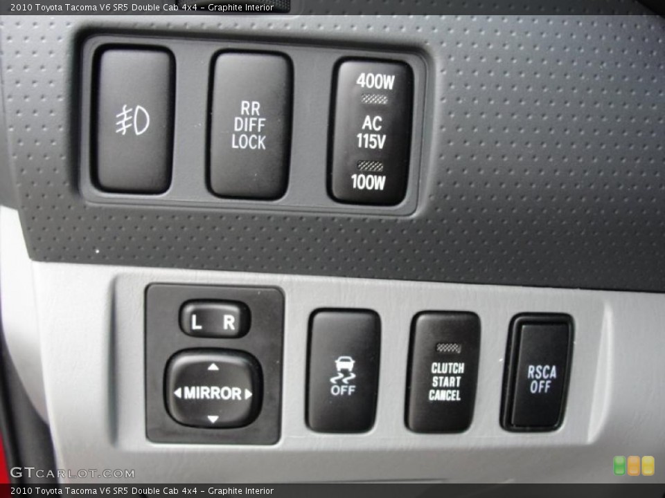 Graphite Interior Controls for the 2010 Toyota Tacoma V6 SR5 Double Cab 4x4 #39649244