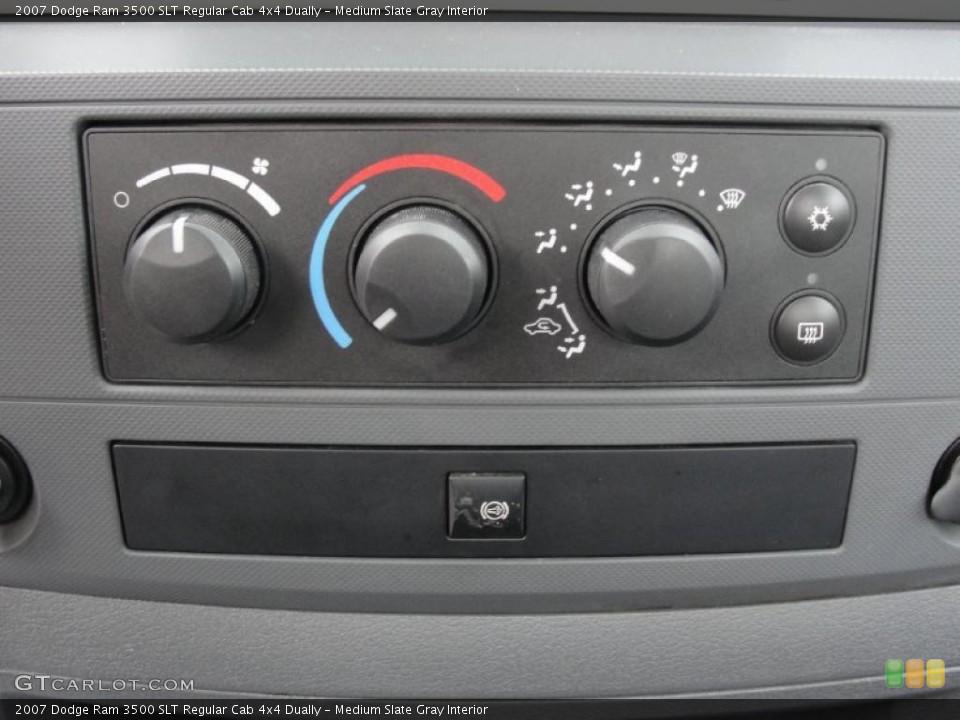 Medium Slate Gray Interior Controls for the 2007 Dodge Ram 3500 SLT Regular Cab 4x4 Dually #39650908