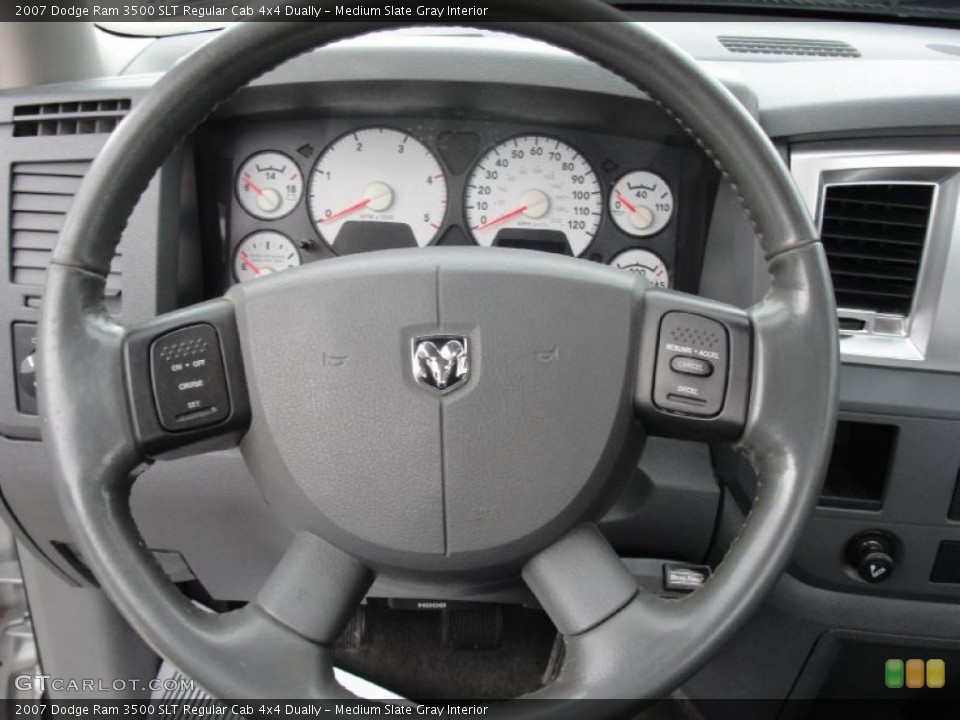 Medium Slate Gray Interior Steering Wheel for the 2007 Dodge Ram 3500 SLT Regular Cab 4x4 Dually #39650940