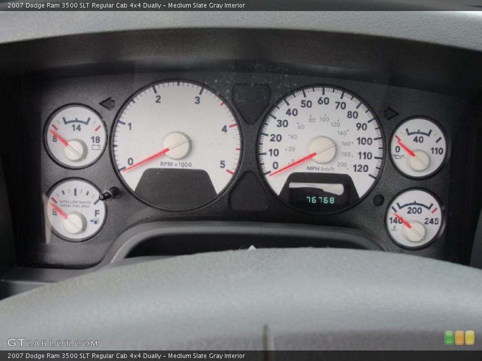 Medium Slate Gray Interior Gauges for the 2007 Dodge Ram 3500 SLT Regular Cab 4x4 Dually #39650956
