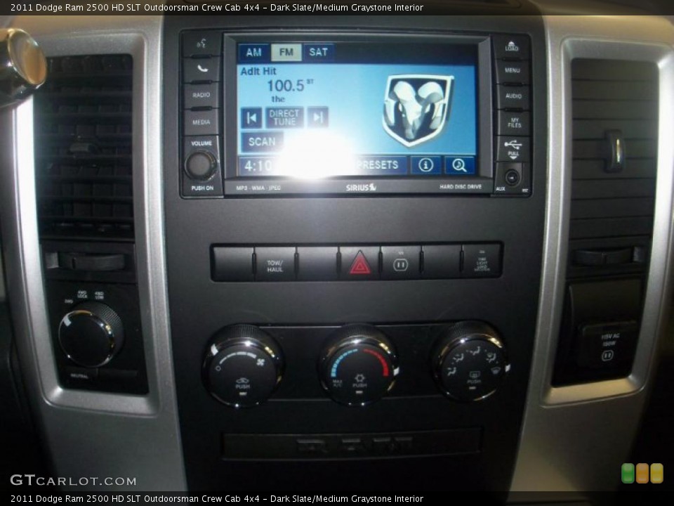 Dark Slate/Medium Graystone Interior Controls for the 2011 Dodge Ram 2500 HD SLT Outdoorsman Crew Cab 4x4 #39651076