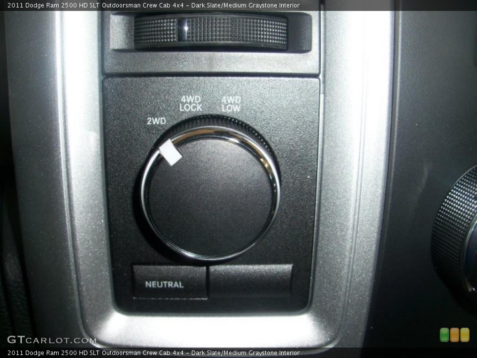 Dark Slate/Medium Graystone Interior Controls for the 2011 Dodge Ram 2500 HD SLT Outdoorsman Crew Cab 4x4 #39651124