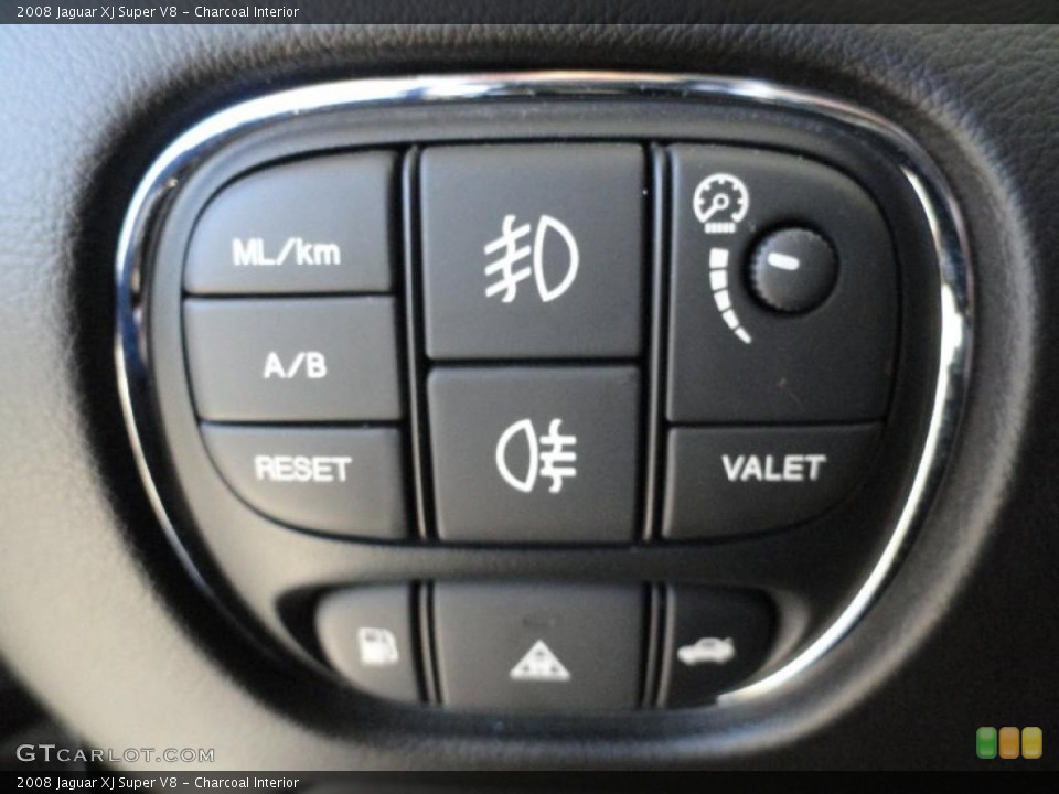 Charcoal Interior Controls for the 2008 Jaguar XJ Super V8 #39655360