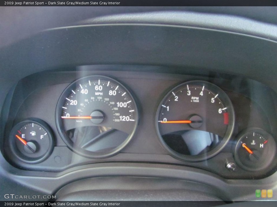 Dark Slate Gray/Medium Slate Gray Interior Gauges for the 2009 Jeep Patriot Sport #39656440