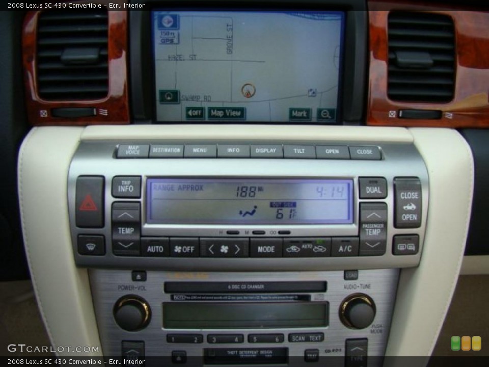 Ecru Interior Navigation for the 2008 Lexus SC 430 Convertible #39660536