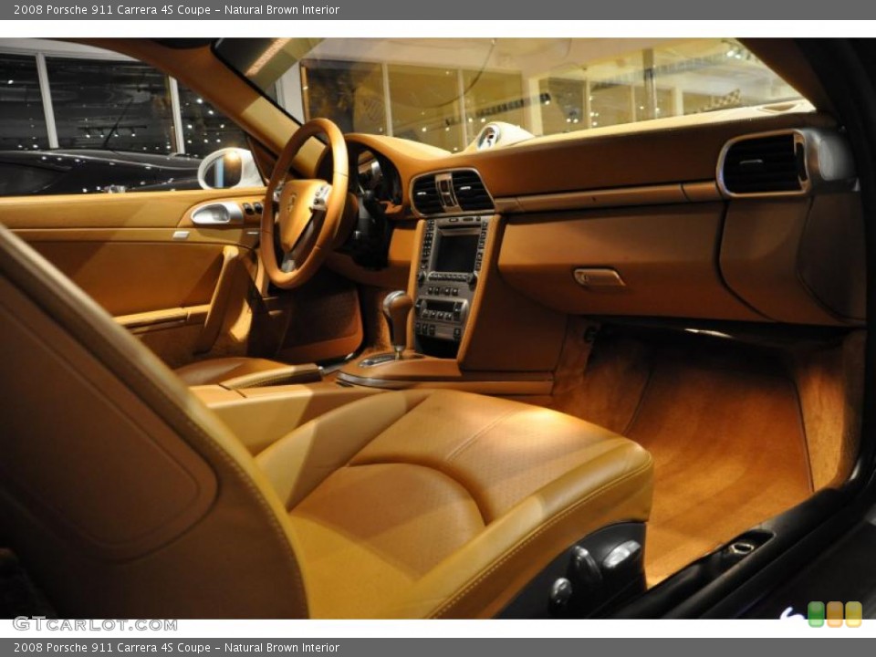 Natural Brown Interior Dashboard for the 2008 Porsche 911 Carrera 4S Coupe #39663384