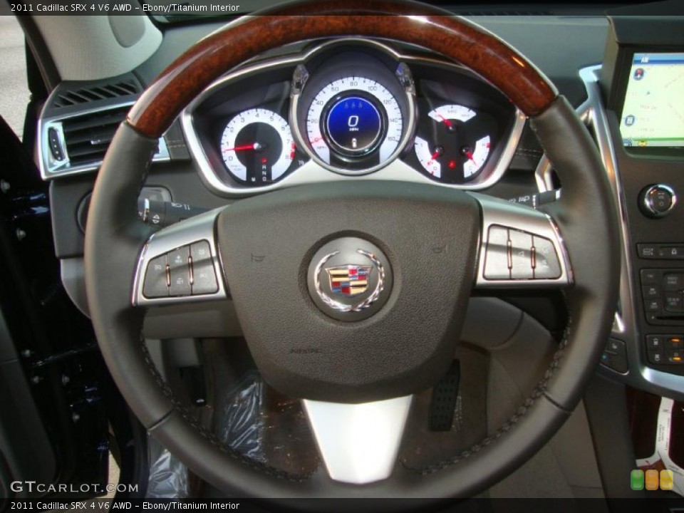 Ebony/Titanium Interior Steering Wheel for the 2011 Cadillac SRX 4 V6 AWD #39664896