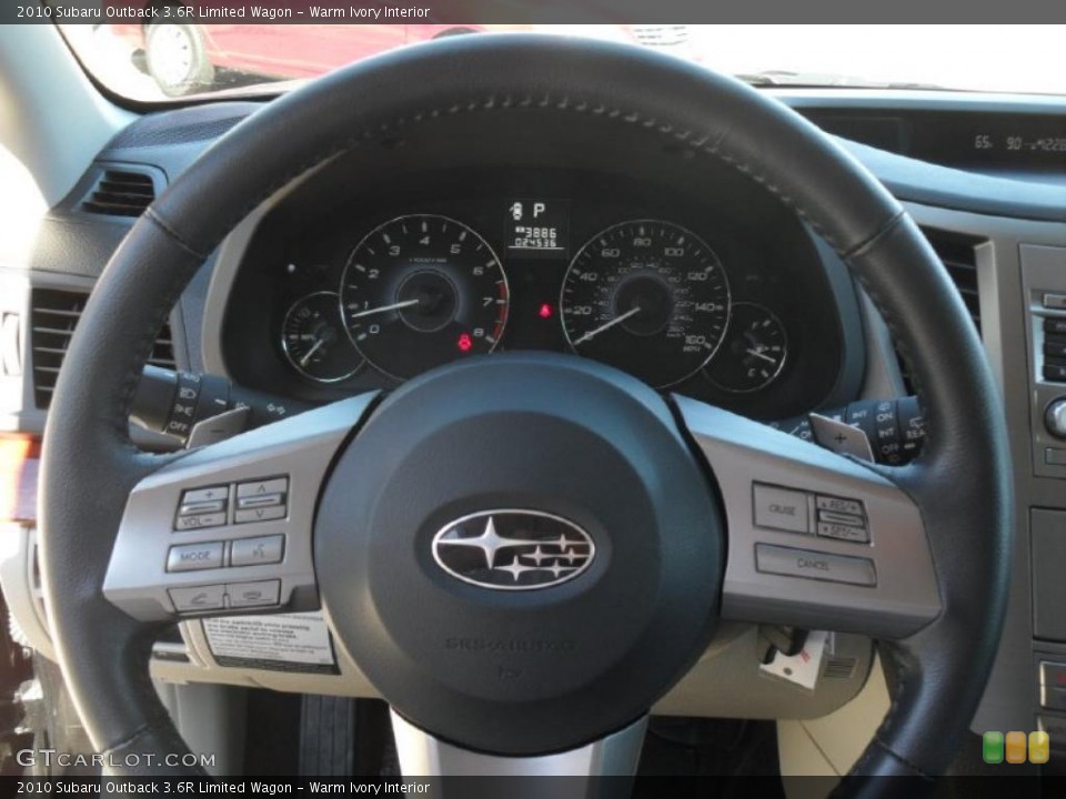 Warm Ivory Interior Steering Wheel for the 2010 Subaru Outback 3.6R Limited Wagon #39670511