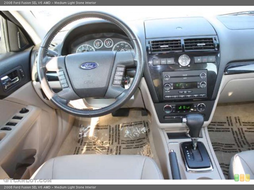 Medium Light Stone Interior Dashboard for the 2008 Ford Fusion SEL V6 AWD #39670731