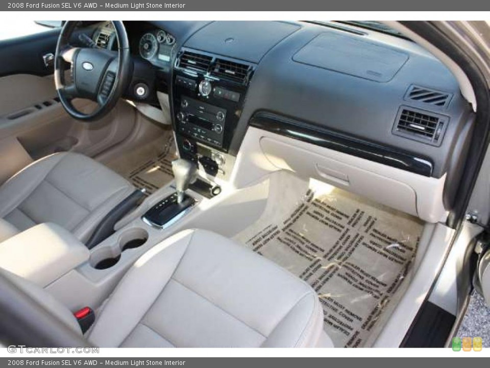 Medium Light Stone Interior Dashboard for the 2008 Ford Fusion SEL V6 AWD #39670763