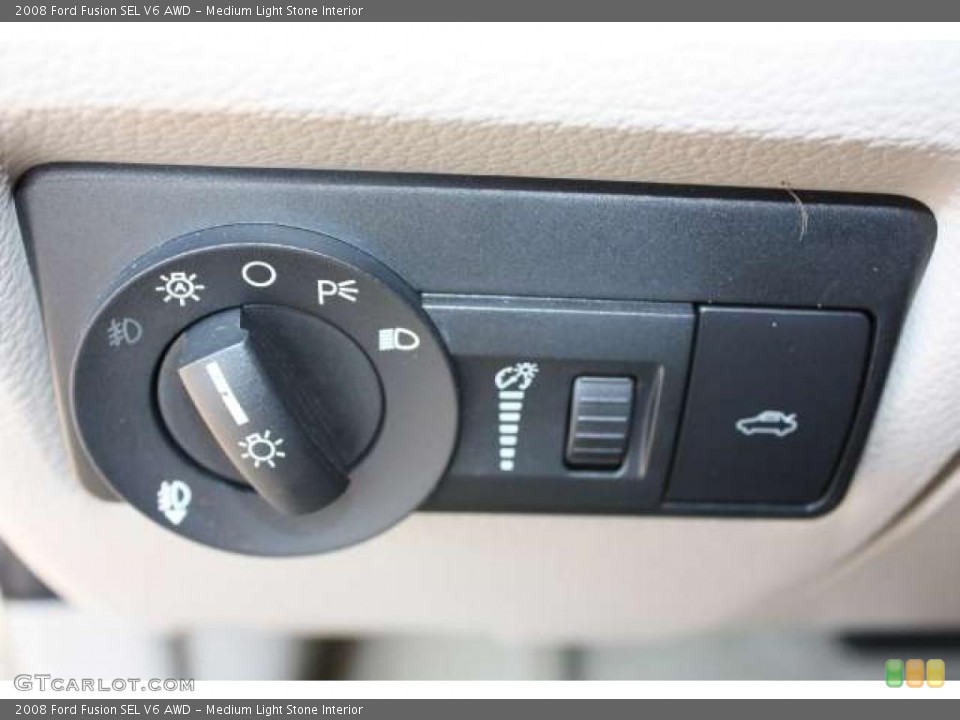 Medium Light Stone Interior Controls for the 2008 Ford Fusion SEL V6 AWD #39670843