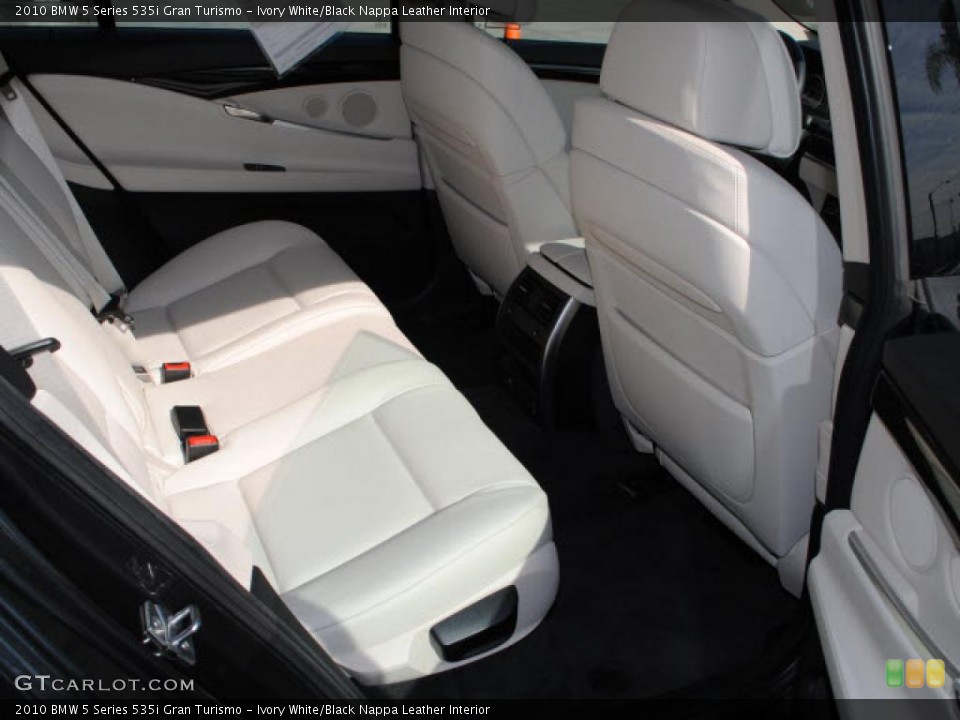 Ivory White/Black Nappa Leather Interior Photo for the 2010 BMW 5 Series 535i Gran Turismo #39671291