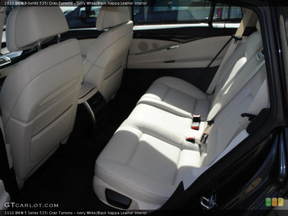Ivory White/Black Nappa Leather Interior Photo for the 2010 BMW 5 Series 535i Gran Turismo #39671383