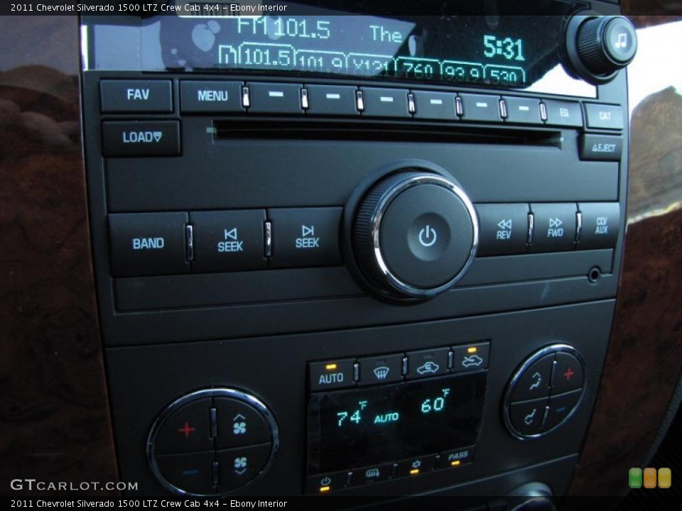 Ebony Interior Controls for the 2011 Chevrolet Silverado 1500 LTZ Crew Cab 4x4 #39675539