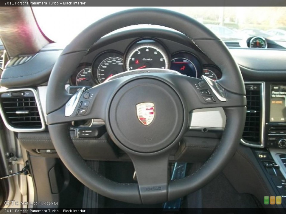 Black Interior Steering Wheel for the 2011 Porsche Panamera Turbo #39676359