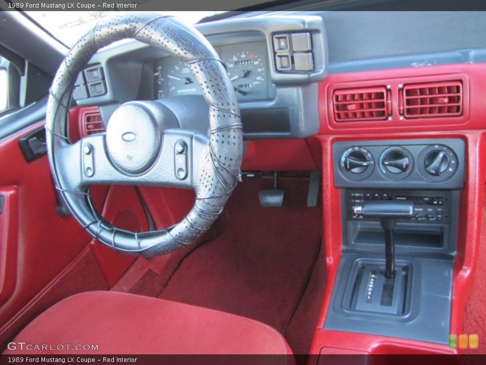 Red Interior Controls for the 1989 Ford Mustang LX Coupe #39676363