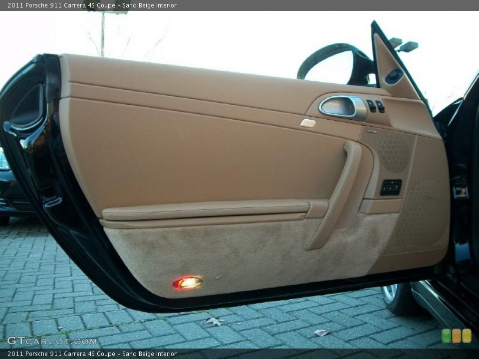 Sand Beige Interior Door Panel for the 2011 Porsche 911 Carrera 4S Coupe #39676851