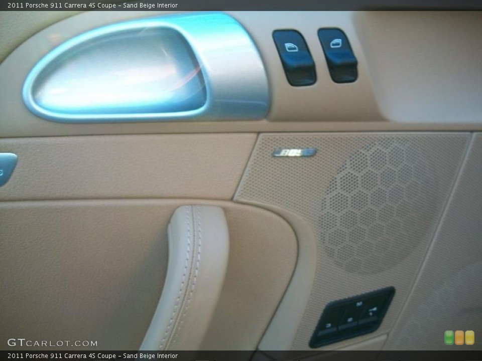 Sand Beige Interior Controls for the 2011 Porsche 911 Carrera 4S Coupe #39676867