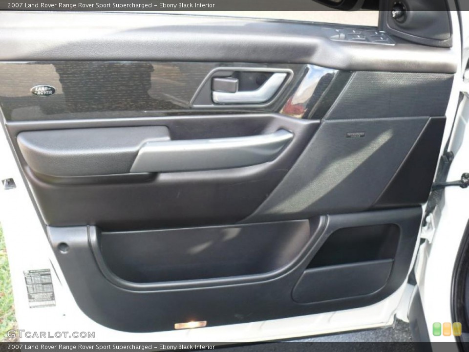 Ebony Black Interior Door Panel for the 2007 Land Rover Range Rover Sport Supercharged #39677555