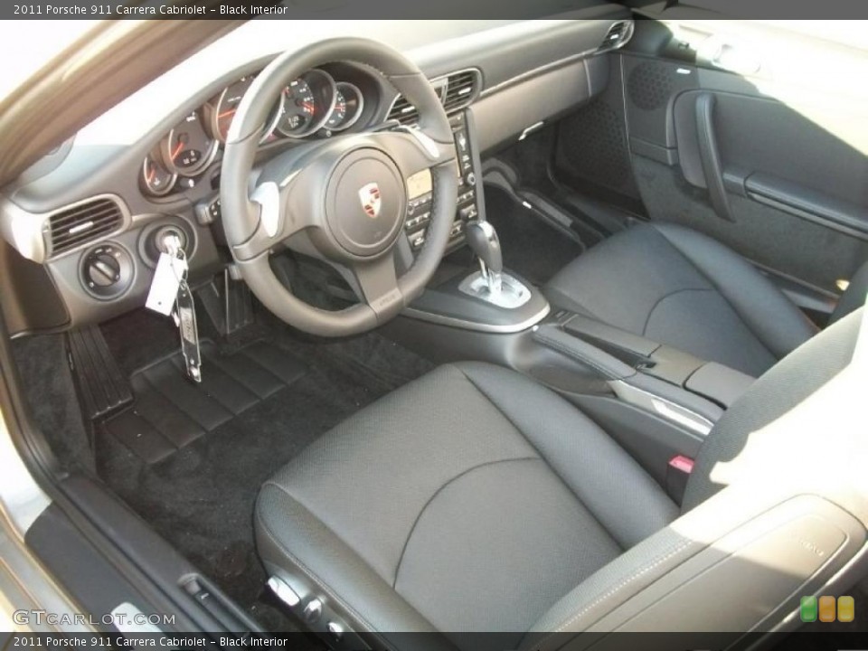 Black Interior Prime Interior for the 2011 Porsche 911 Carrera Cabriolet #39679439