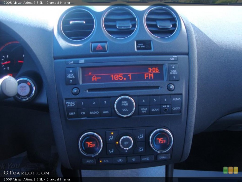 Charcoal Interior Controls for the 2008 Nissan Altima 2.5 SL #39681875