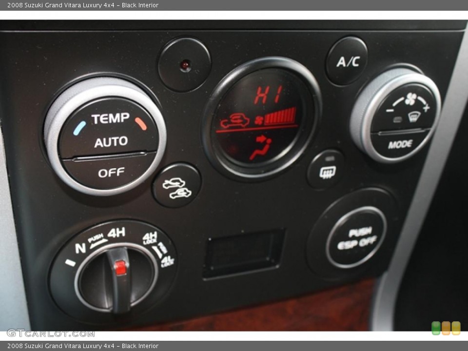 Black Interior Controls for the 2008 Suzuki Grand Vitara Luxury 4x4 #39682295