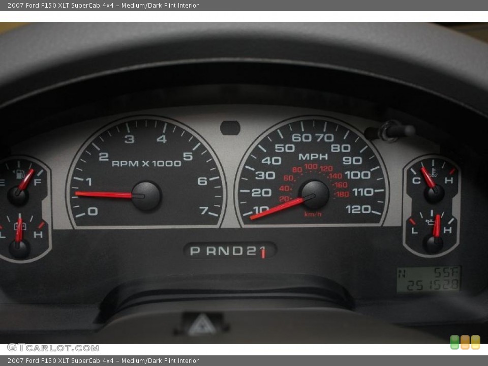 Medium/Dark Flint Interior Gauges for the 2007 Ford F150 XLT SuperCab 4x4 #39685471