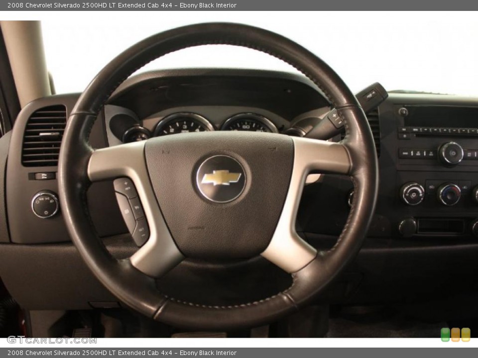Ebony Black Interior Steering Wheel for the 2008 Chevrolet Silverado 2500HD LT Extended Cab 4x4 #39687415