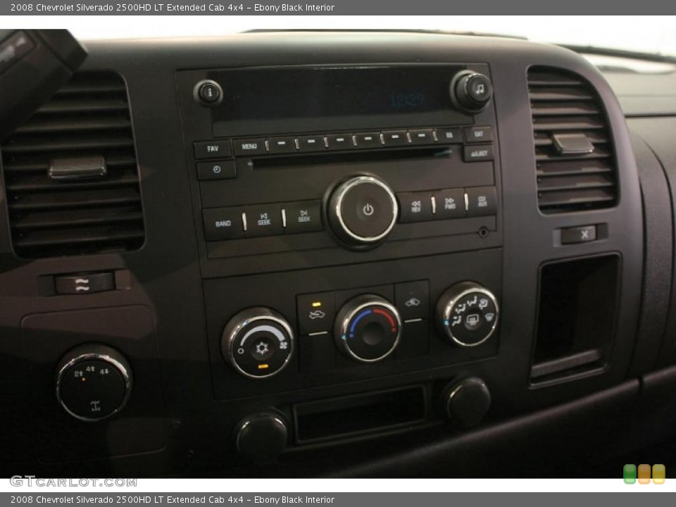 Ebony Black Interior Controls for the 2008 Chevrolet Silverado 2500HD LT Extended Cab 4x4 #39687467