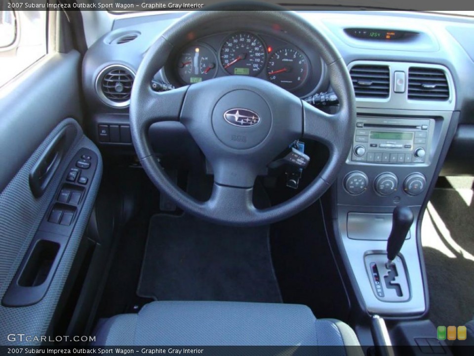 Graphite Gray Interior Steering Wheel for the 2007 Subaru Impreza Outback Sport Wagon #39689419