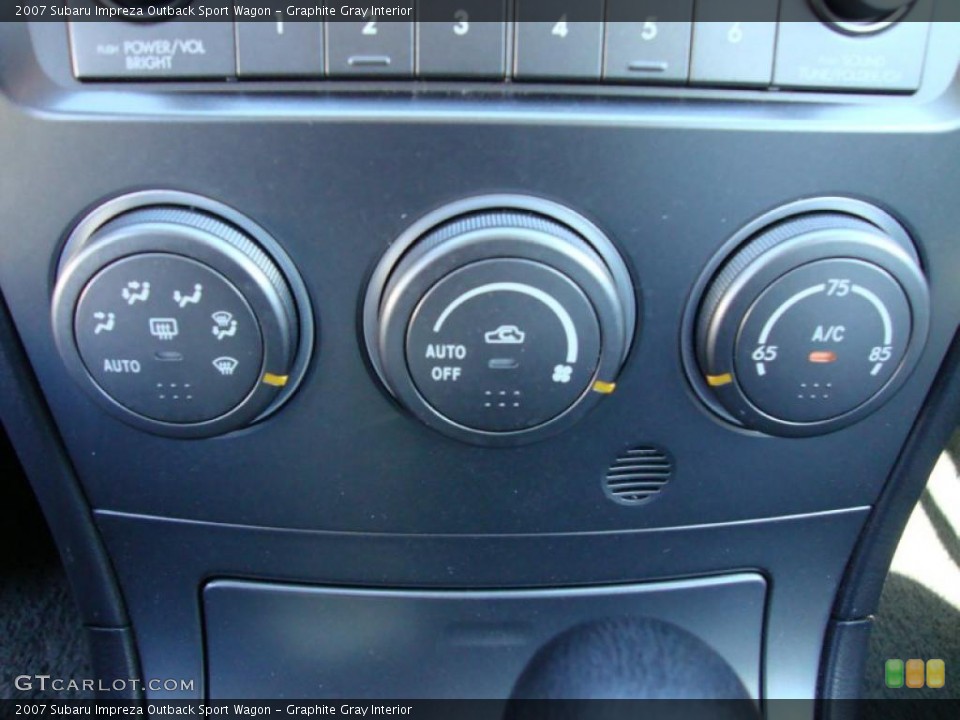 Graphite Gray Interior Controls for the 2007 Subaru Impreza Outback Sport Wagon #39689635