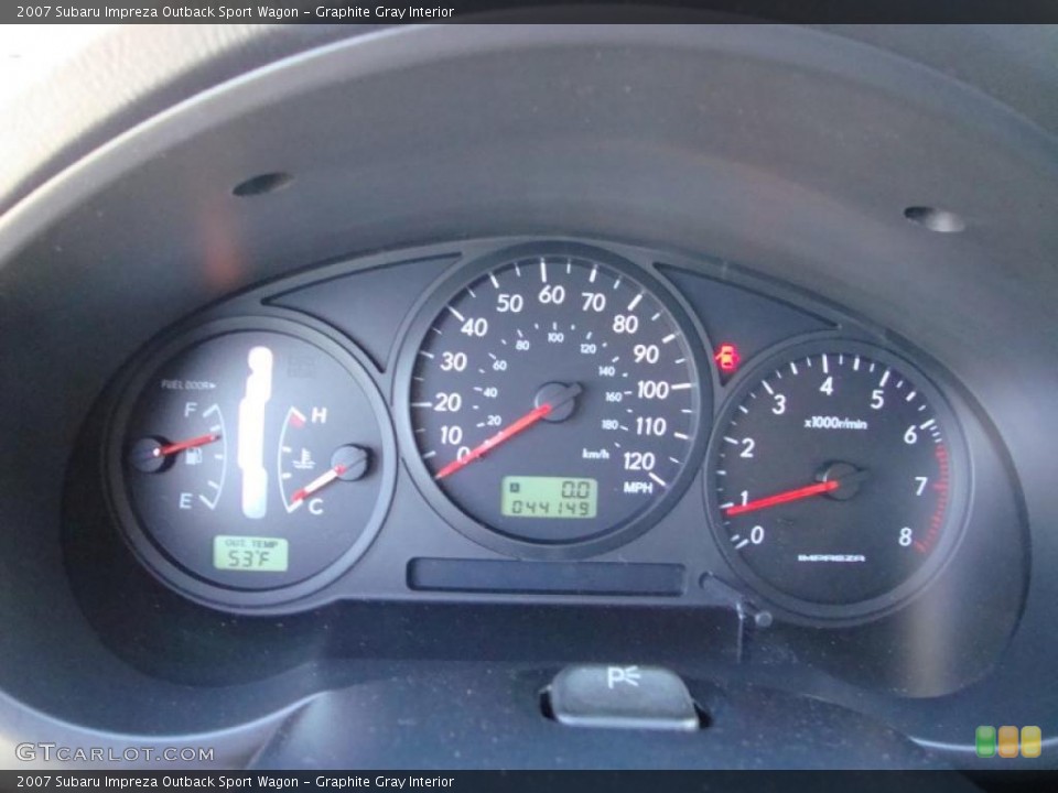 Graphite Gray Interior Gauges for the 2007 Subaru Impreza Outback Sport Wagon #39689667