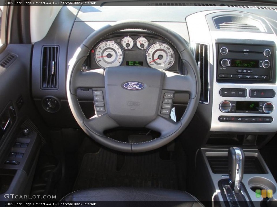 Charcoal Black Interior Steering Wheel for the 2009 Ford Edge Limited AWD #39693603