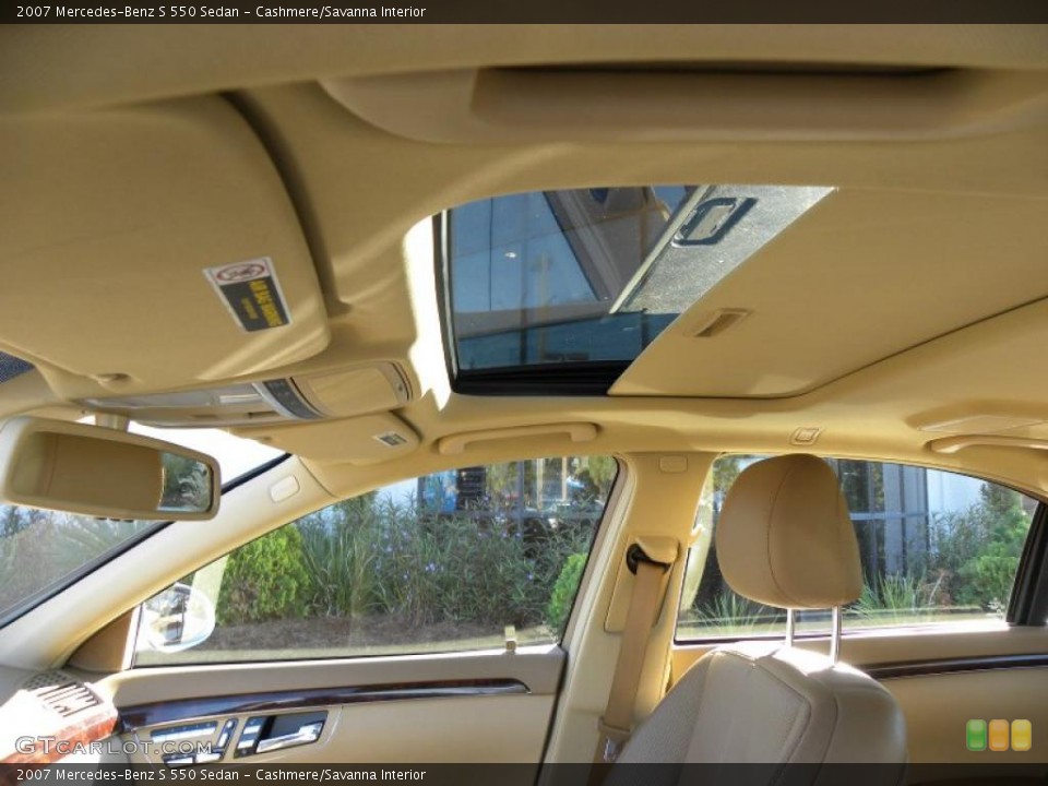 Cashmere/Savanna Interior Sunroof for the 2007 Mercedes-Benz S 550 Sedan #39697479