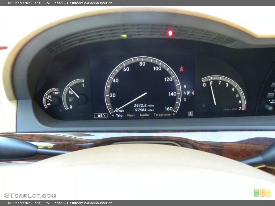 Cashmere/Savanna Interior Gauges for the 2007 Mercedes-Benz S 550 Sedan #39697783