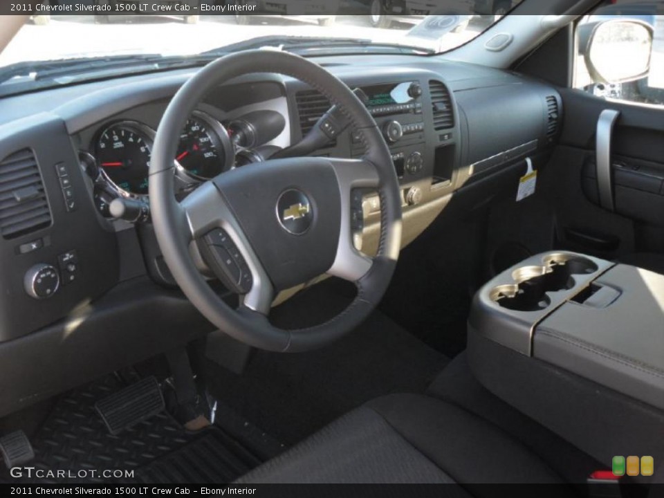 Ebony Interior Prime Interior for the 2011 Chevrolet Silverado 1500 LT Crew Cab #39700867