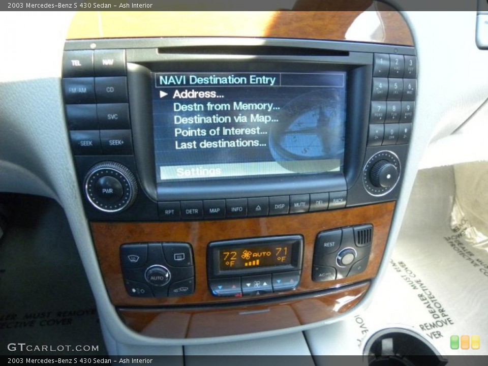 Ash Interior Navigation for the 2003 Mercedes-Benz S 430 Sedan #39701443