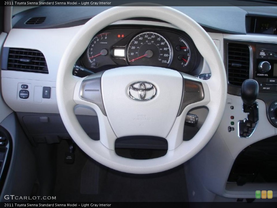 Light Gray Interior Steering Wheel for the 2011 Toyota Sienna  #39701895