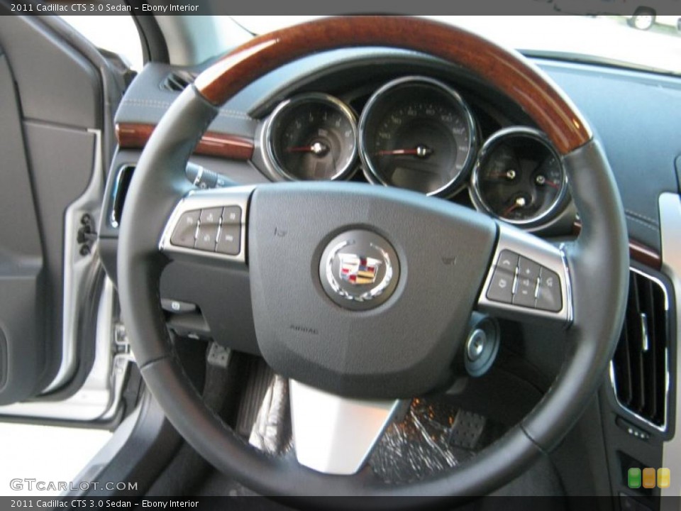 Ebony Interior Steering Wheel for the 2011 Cadillac CTS 3.0 Sedan #39702059