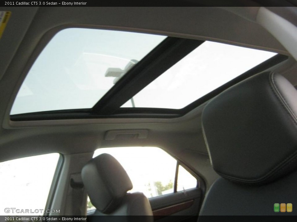 Ebony Interior Sunroof for the 2011 Cadillac CTS 3.0 Sedan #39702111