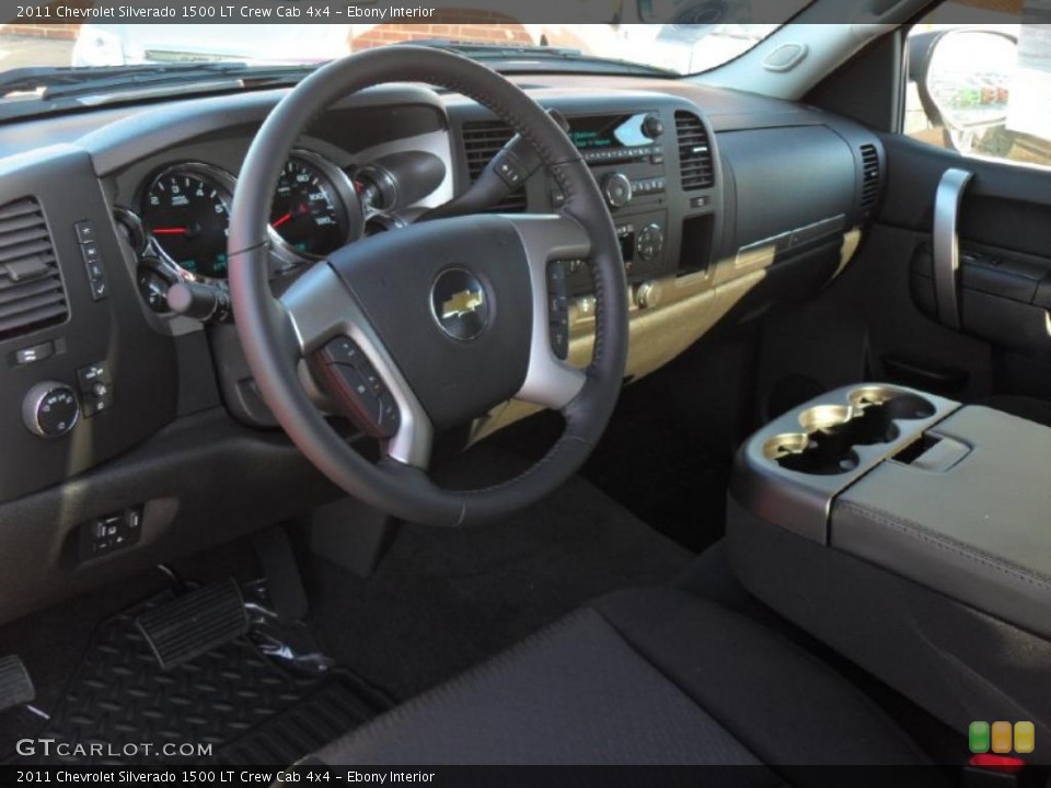 Ebony Interior Prime Interior for the 2011 Chevrolet Silverado 1500 LT Crew Cab 4x4 #39702195