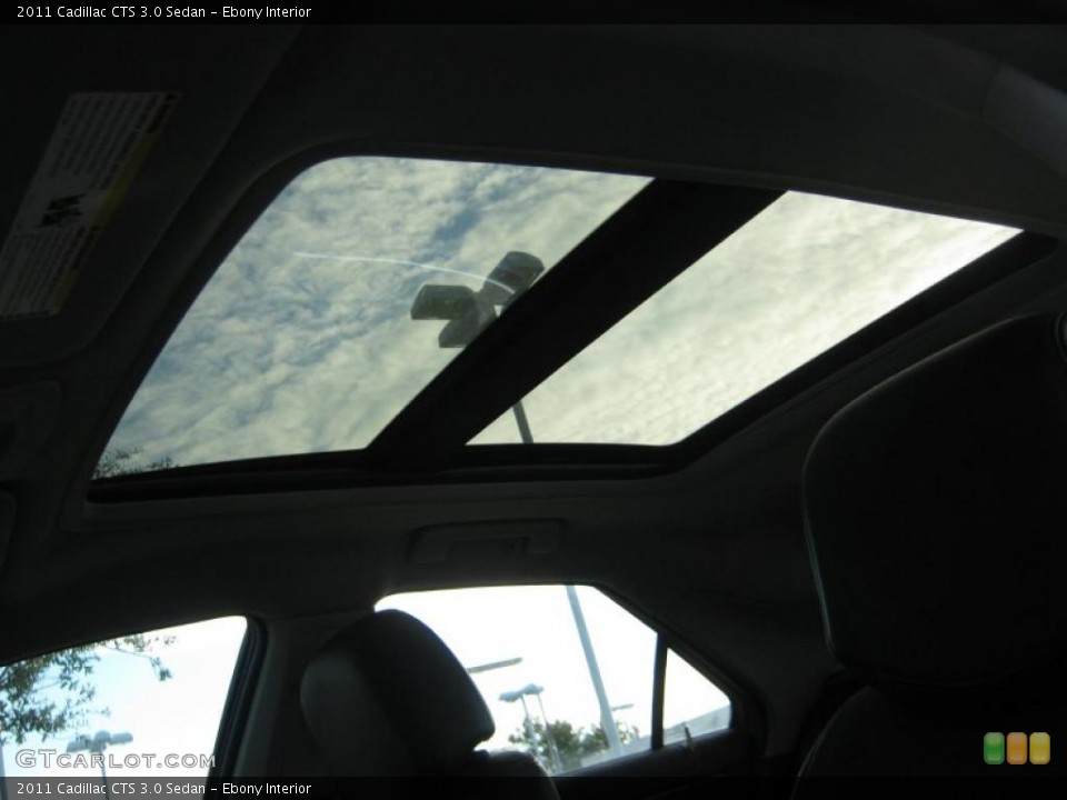 Ebony Interior Sunroof for the 2011 Cadillac CTS 3.0 Sedan #39702559