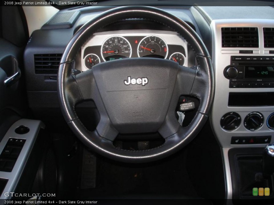 Dark Slate Gray Interior Steering Wheel for the 2008 Jeep Patriot Limited 4x4 #39702879