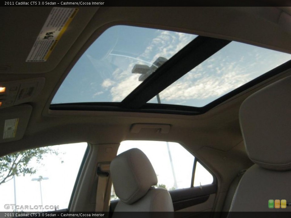 Cashmere/Cocoa Interior Sunroof for the 2011 Cadillac CTS 3.0 Sedan #39703443