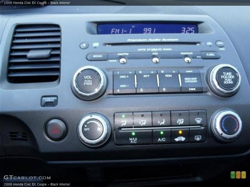 Black Interior Controls for the 2006 Honda Civic EX Coupe #39703563