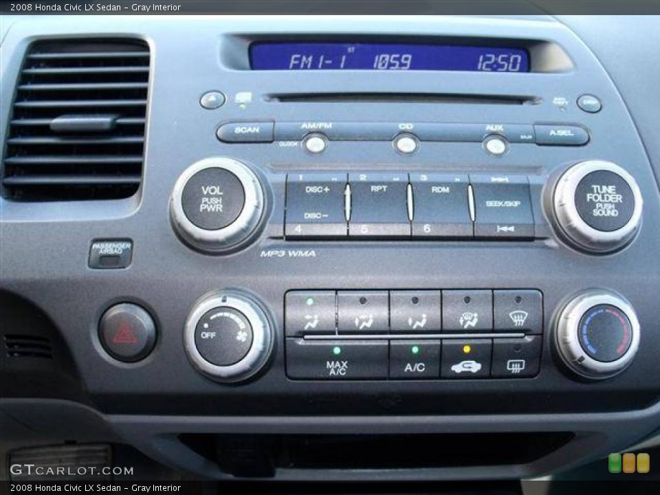 Gray Interior Controls for the 2008 Honda Civic LX Sedan #39704083