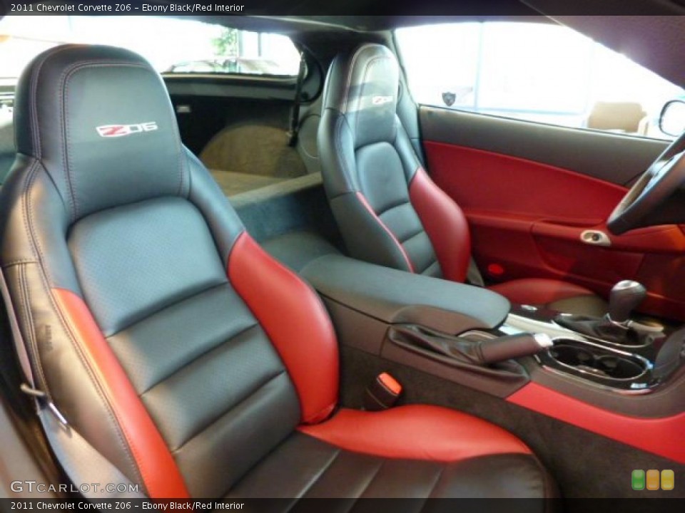 Ebony Black/Red Interior Photo for the 2011 Chevrolet Corvette Z06 #39704951